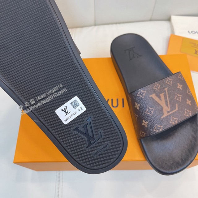 LV專櫃經典款涼拖鞋 高版本LOUIS VUITON路易威登最新款拖鞋情侶款 dx2709